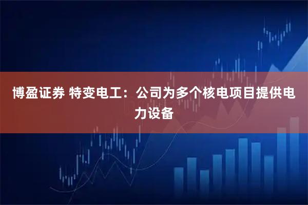 博盈证券 特变电工：公司为多个核电项目提供电力设备